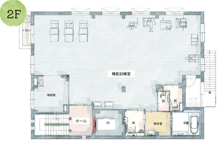 NACケアサポート 2階間取り図